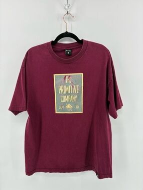 Primitive Men's Maroon Graphic Tee Skater Skateboard Outdoor